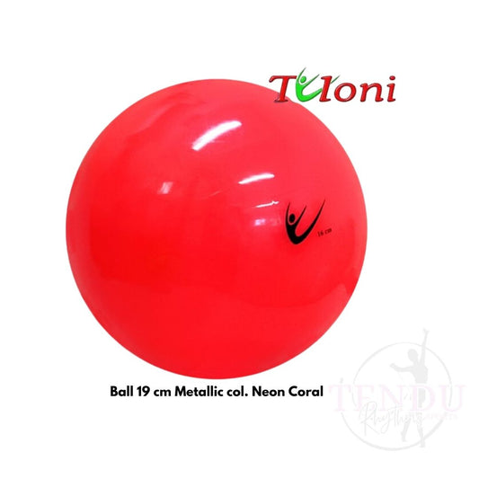 TULONI | Ball Junior 16 cm Metallic col. Neon Coral (BA-T16M-NC)