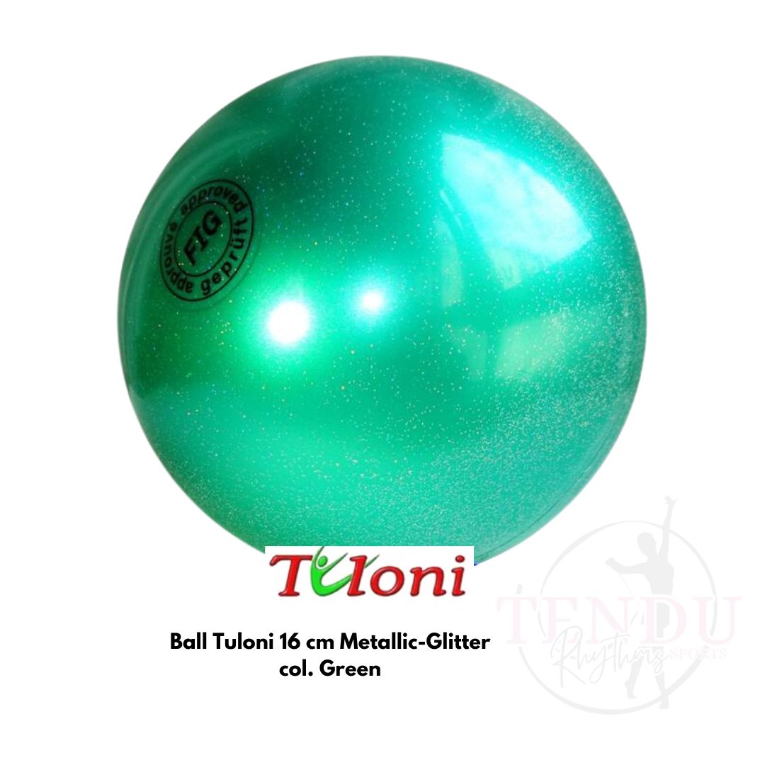 TULONI | Ball Tuloni 16 cm Metallic-Glitter col. Green (BA-T16M-GG)