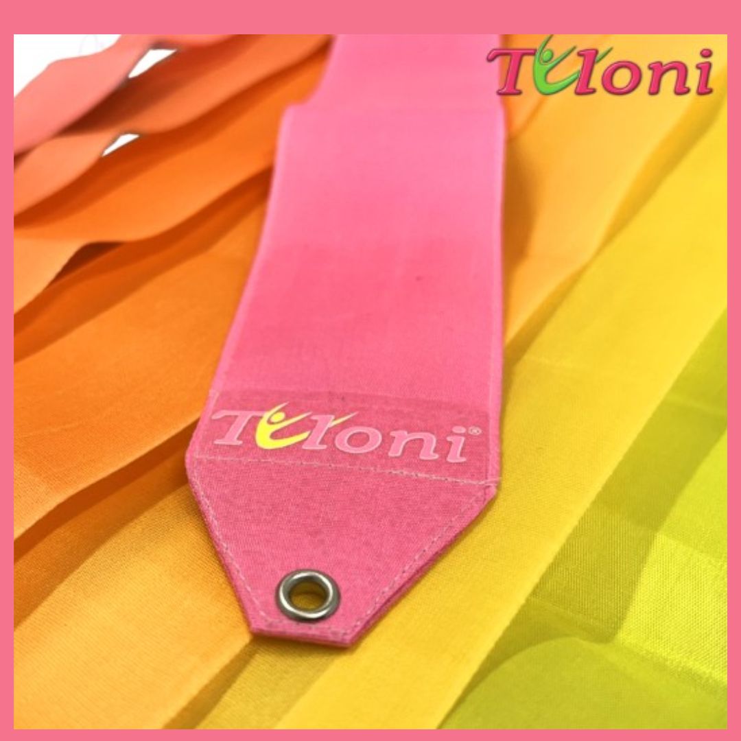 TULONI |  Multicolored ribbon Tuloni col. Pink-Orange-Yellow