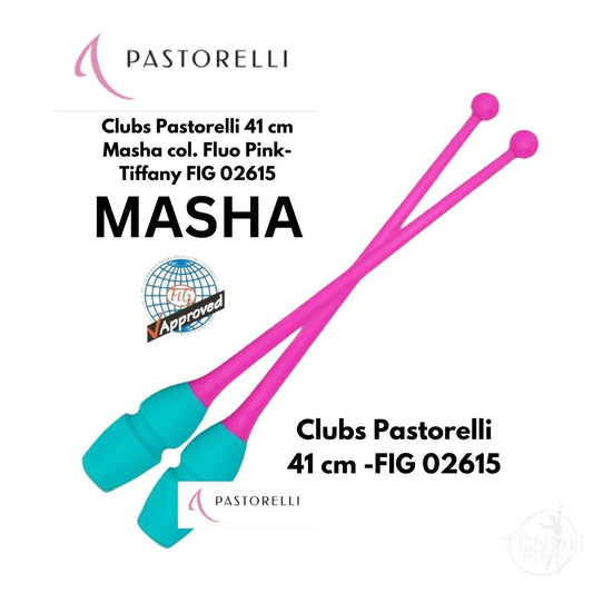 PASTORELLI | Clubs Pastorelli 41 cm Masha col. Fluo Pink-Tiffany FIG 02615 (CL-P41-MPT)