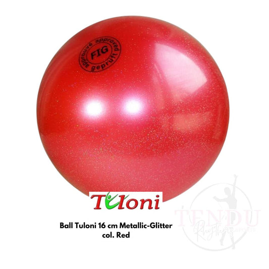 TULONI | Ball Tuloni 16 cm Metallic-Glitter col. Red (BA-T16M-GR)