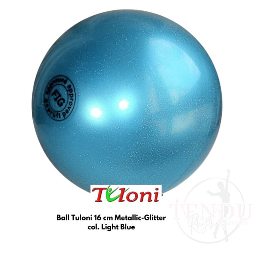 TULONI | Ball 16 cm Metallic-Glitter col. Light Blue (BA-T16M-GLB)