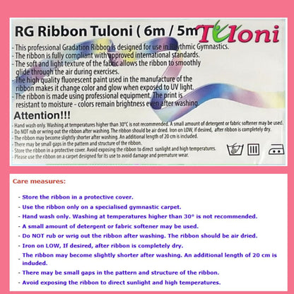 TULONI |  Multicolored ribbon Tuloni col. Pink-Orange-Yellow