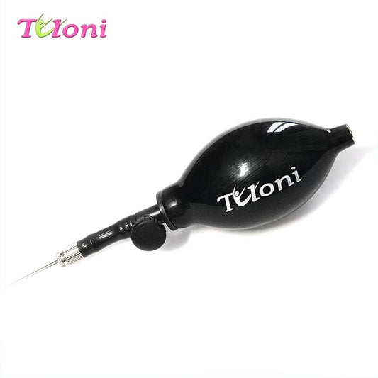 TULONI |  Ball rubber mini inflator 18 cm with Valve col. Black (RO-TF3.1LB)