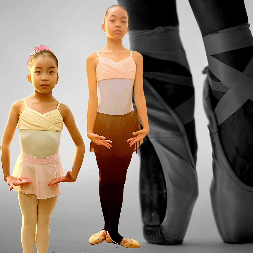 2-Tone  Pastel Color Ballet Leotard with Mesh