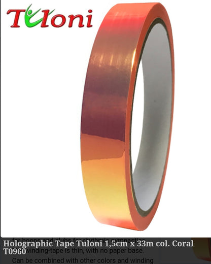 Tuloni  Holographic Tapes  1.5cm x 33m ( Tapes for Hoops & Clubs)