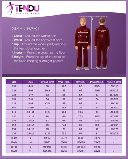 TENDU |  Olympic Stars Tracksuits Set -Maroon Red