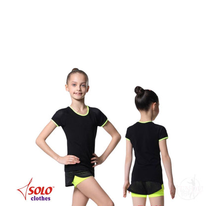 SOLO | T-Shirt Solo col. Black-Neon Lime (TC-RG604-BNL)