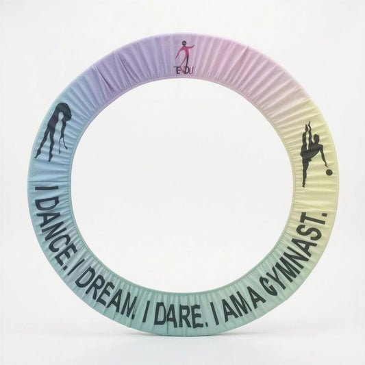 TENDU| Color Gradient Hoop Cover (L) - Tell Your Gymnast Story Collection -“I DANCE. I DREAM. I DREAM. I DARE. I AM A GYMNAST.”