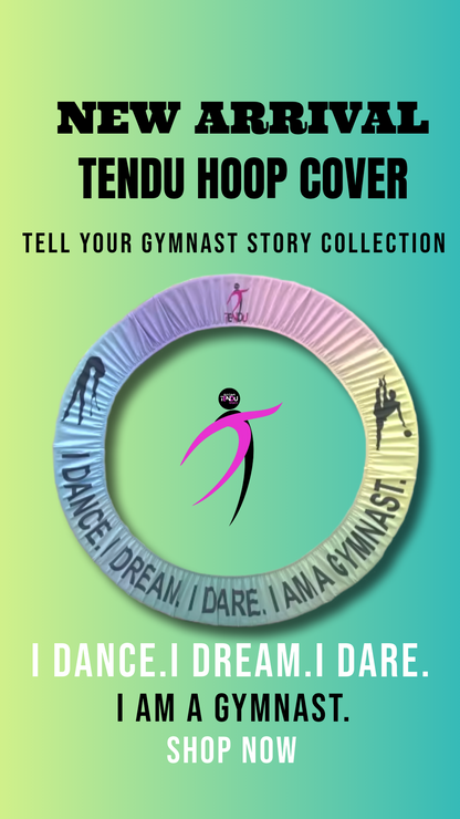 TENDU| Color Gradient Hoop Cover (L) - Tell Your Gymnast Story Collection -“I DANCE. I DREAM. I DREAM. I DARE. I AM A GYMNAST.”