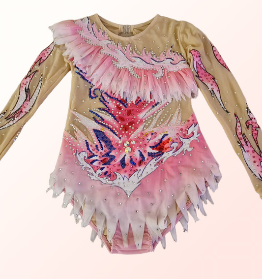 Rosy Flare  Rhythmic Gymnastics Leotard