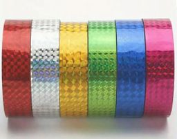 6 rolls/set - Adhesive Laser Glitter Tape - for Hoops and Clubs (RGA-GT5-30M)