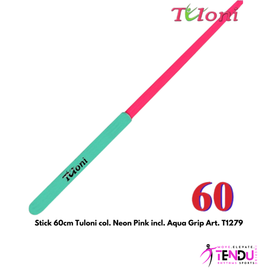 TULONI |  Stick 60cm Tuloni col. Neon Pink incl. Aquamarine Grip