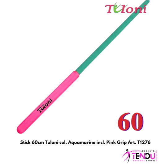 TULONI |  Stick 60cm Tuloni col. Aquamarine incl. Pink Grip