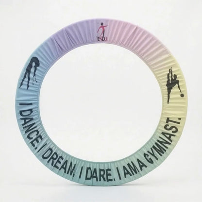 TENDU| Color Gradient Hoop Cover (L) - Tell Your Gymnast Story Collection -“I DANCE. I DREAM. I DREAM. I DARE. I AM A GYMNAST.”