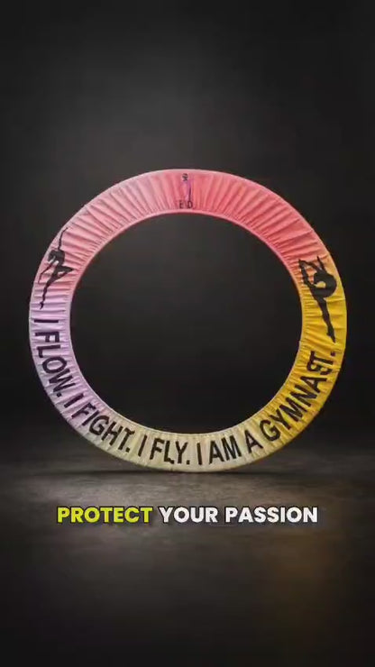 TENDU| Color Gradient Hoop Cover  - Tell Your Gymnast Story Collection -““I FLOW. I FIGHT. I FLY. I AM A GYMNAST.”