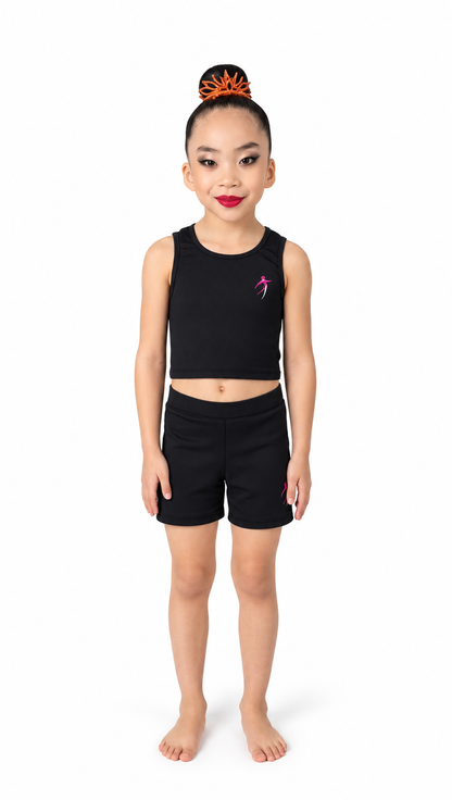 TENDU |  Tendu Gymnastics Top & Shorts Set - White GYMNAST