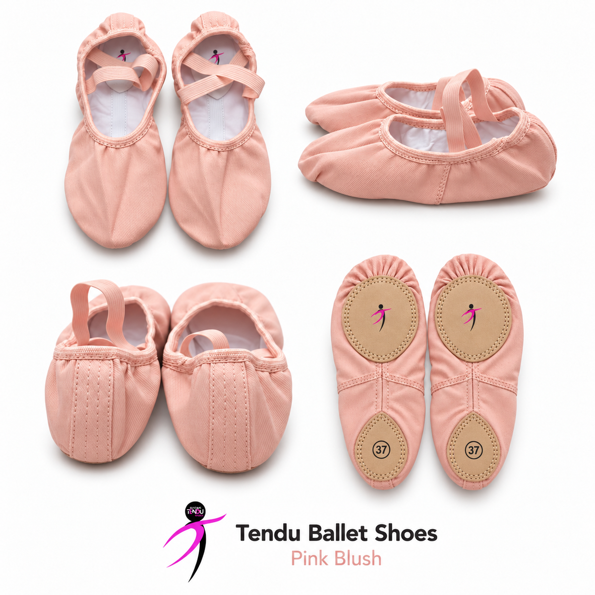 Tendu Stretch Ballet Shoes – Split Sole-col. Pink Blush