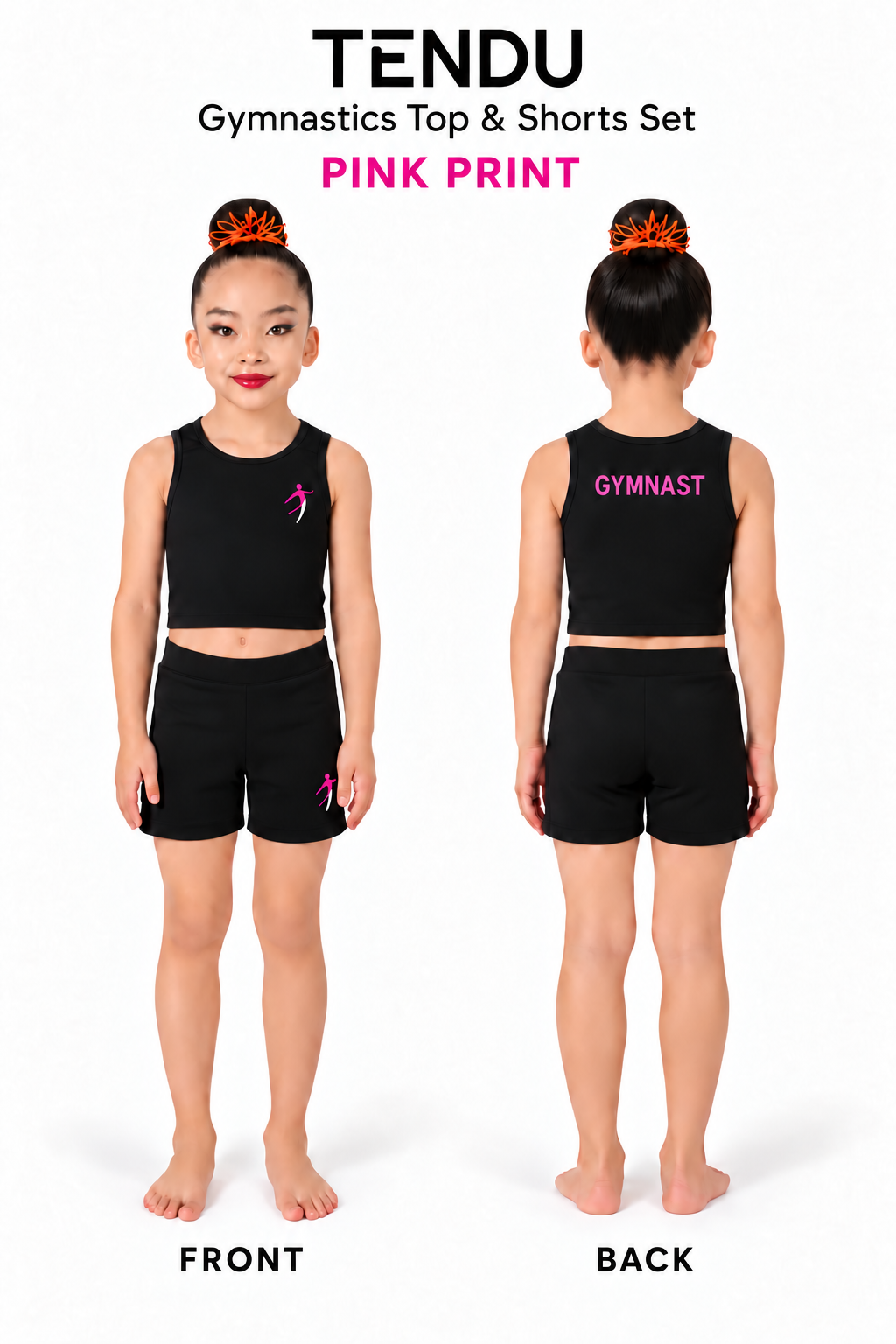 TENDU |  Tendu Gymnastics Top & Shorts Set - Pink GYMNAST