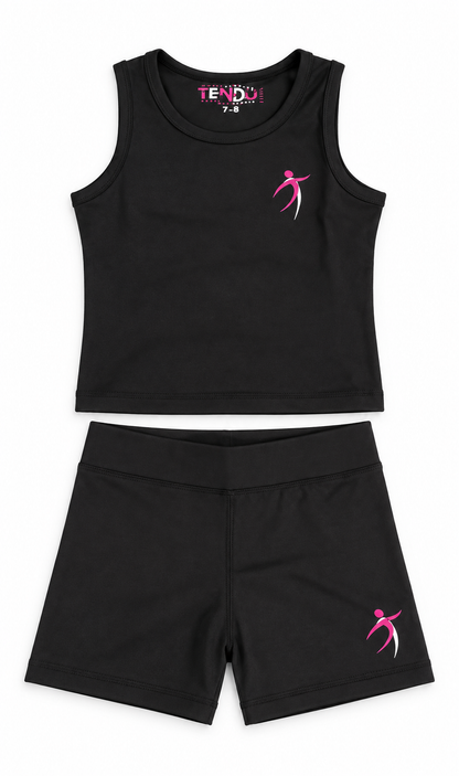 TENDU |  Tendu Gymnastics Top & Shorts Set - White GYMNAST