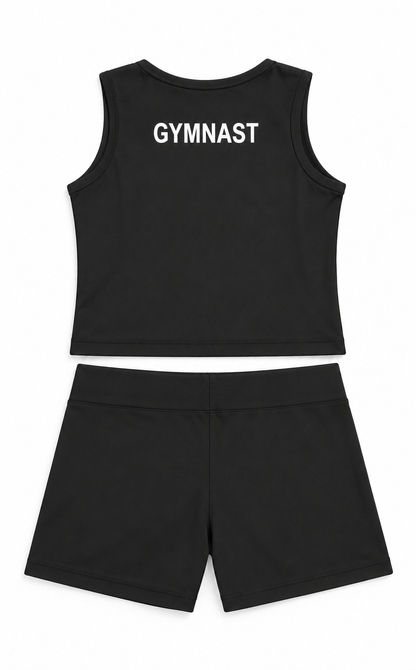 TENDU |  Tendu Gymnastics Top & Shorts Set - White GYMNAST